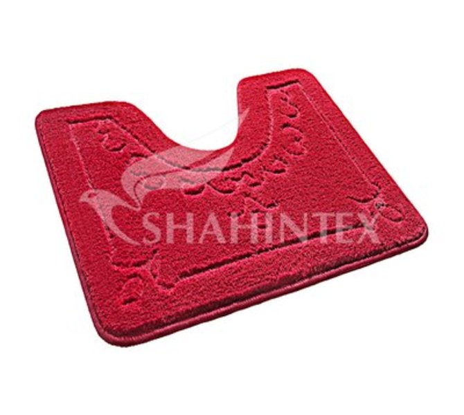 Коврик д/туалета ЭКО бордовый  60/50 1шт Shahintex