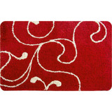 Коврик для ванной Flower Lace red микрофибра  60*90см IDDIS