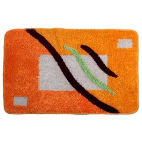 Коврик для ванной АБСТРАКЦИЯ ОРАНЖ арт.CEF07-026 акриловый ворс 1,2см 50*80см 