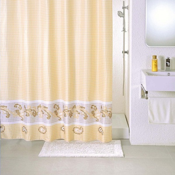 Штора для ванной Beige Fresco полиэстр 180*200см MILARDO