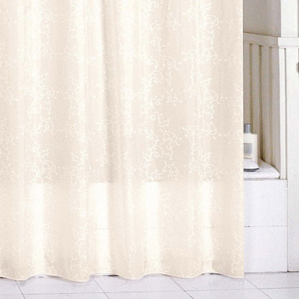 Штора для ванной Beige Leaf полиэстр 180*200см MILARDO