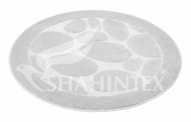 Коврик для ванной комнаты круг 90*90 белый, РР, Shahintex, Китай