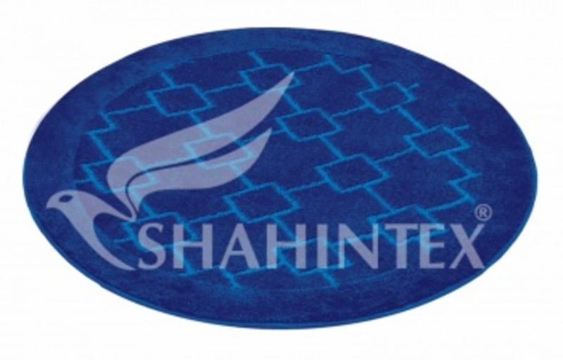 Коврик для ванной комнаты круг 90*90 индиго, РР, Shahintex, Китай