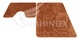 Набор ковриков для ванной комнаты, 60*90+60*50, кофе с молоком, ЭКО, Shahintex, Китай