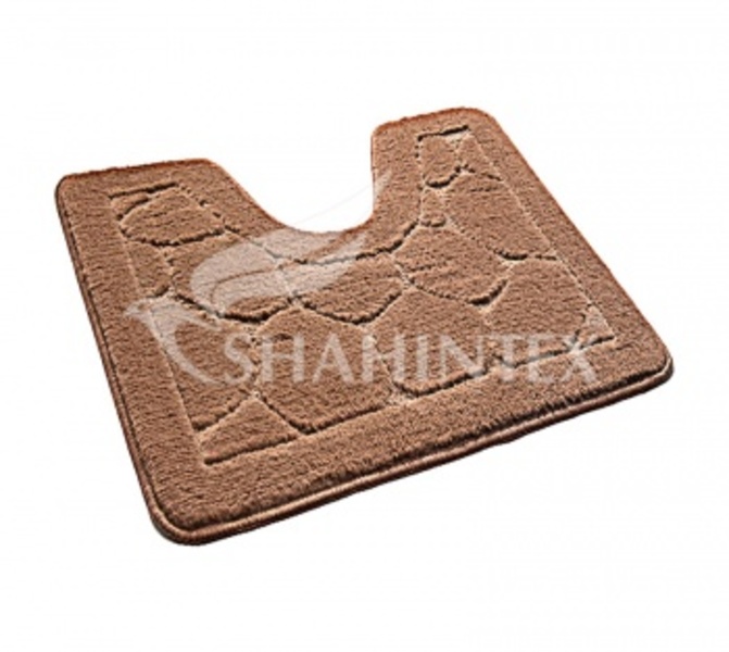 Коврик для туалета ЭКО 60*50см, кофе с молоком, Shahintex, Китай
