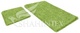 Набор ковриков для ванной комнаты LAMA 60*90+60*50см, салатный, Shahintex, Китай