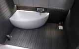 Ванна NANO 150*75 с ножками  левая белый (P-WP-NANO*150L) РАСПРОДАЖА