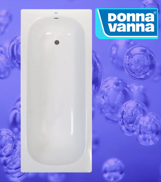 Ванна стальная Donna Vanna с антибактериальным покрытием 105*65*36 (DV-13001) +ножки, толщина 2 мм