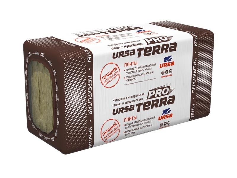 Теплоизоляция URSA Terra 34PN PRO 1000*610*50 (0,305м3=6,1м2) 10шт/уп
