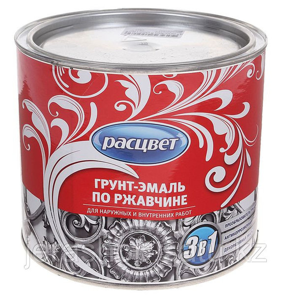Грунт-эмаль по ржавчине алкидная белая 1,9кг*6 расцвет 5182