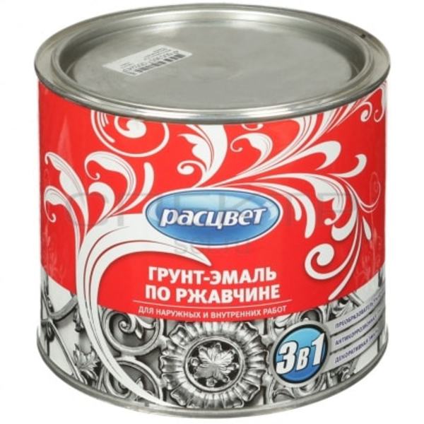 Грунт-эмаль по ржавчине алкидная синяя 1,9кг*6 Расцвет 5397