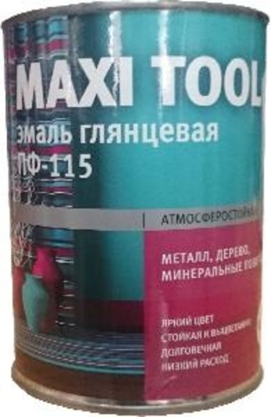 Краска ПФ-115 зеленая MAXI TOOL ПФ-115  0,9 (14) Эмаль ПАЛ-29083