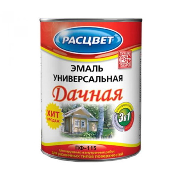 Расцвет Дачная эмаль белая универсальная 6кг 0905