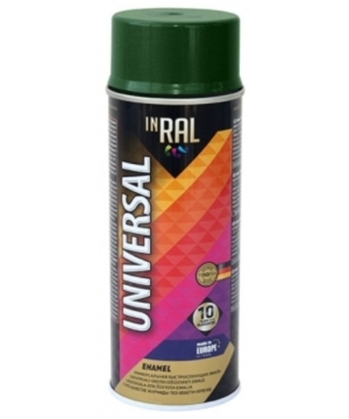 Эмаль аэроз. INRAL UNIVERSAL, зеленый мох RAL6005, 400ml