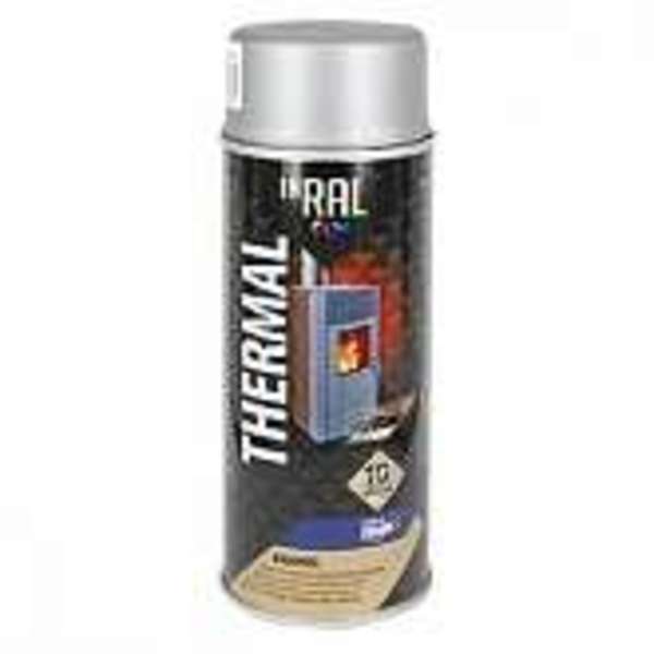 Эмаль аэроз. жаростойкая INRAL THERMAL, алюмин. RAL9006, 400мл
