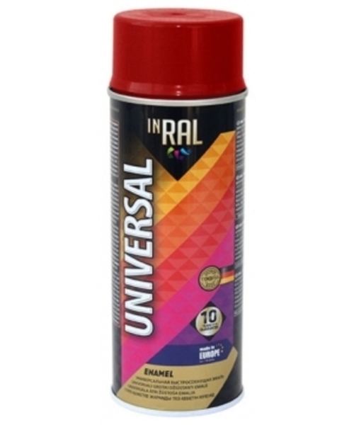 Эмаль аэроз. INRAL UNIVERSAL, красная RAL3002, 400ml