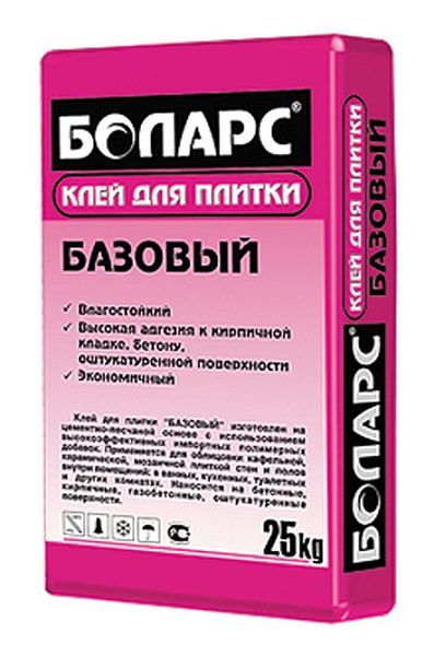 Клей для плитки Базовый 25 кг "Боларс" (48)