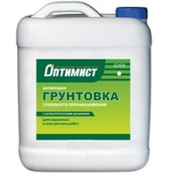 Грунтовка глубокого проникновения д/нар и внутр.работ"Оптимист"1л зеленая эт G103 (15)