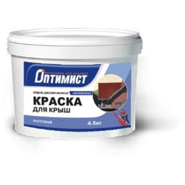 Краска акриловая "Оптимист" для крыш коричневая 4,5кг F304