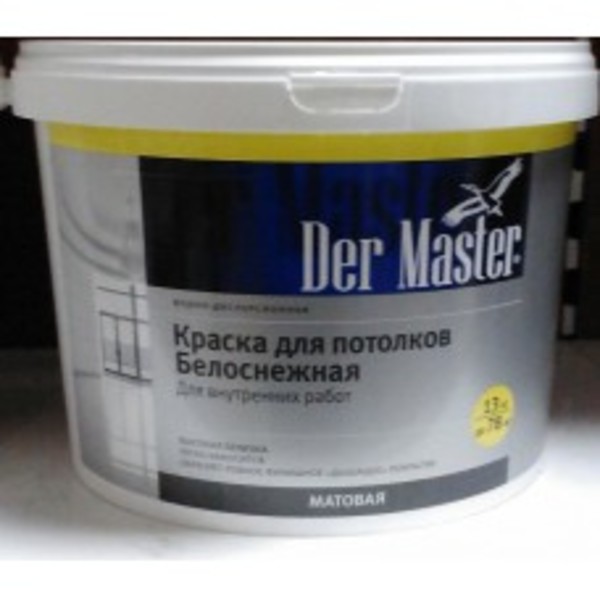 Краска ВД Der Master д/потолков 13кг (1) белоснежная 61562