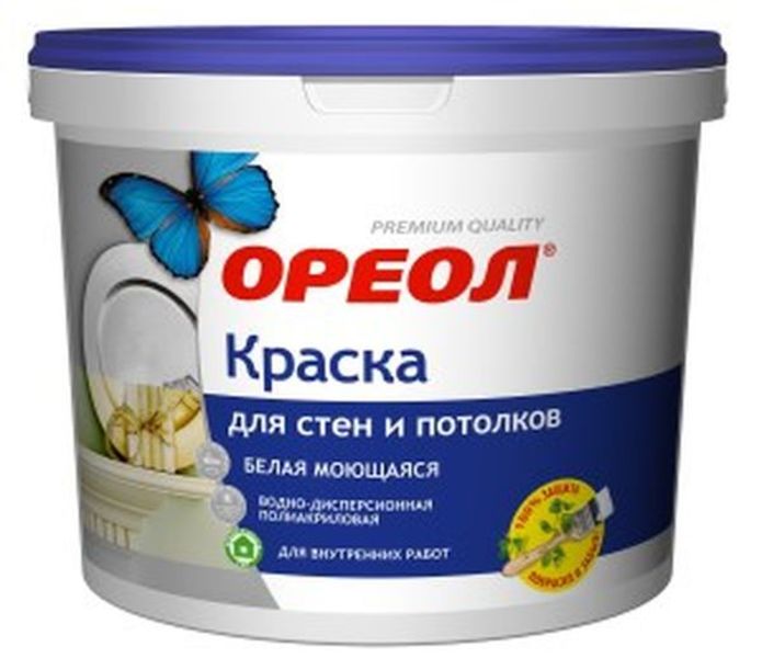 Ореол ВДАК Белосн. д/стен и пот.моющ. 6,5кг (2) 9079