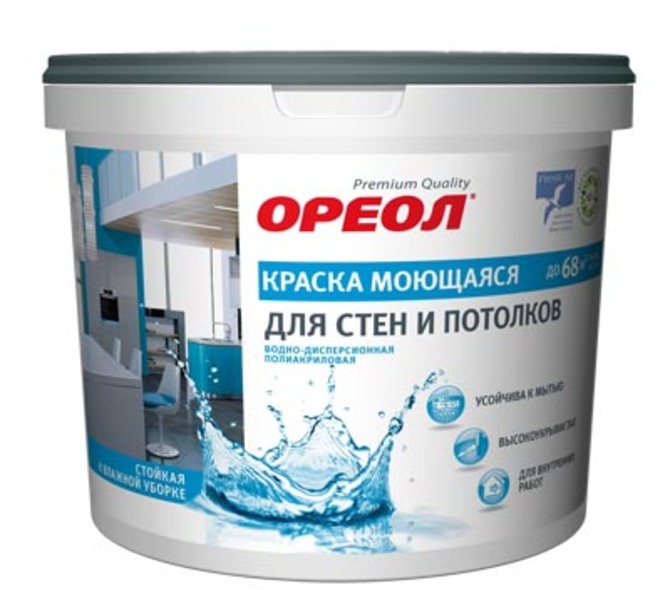 Ореол ВДАК Белосн.д/стен и пот. моющ 3кг (4) 9062