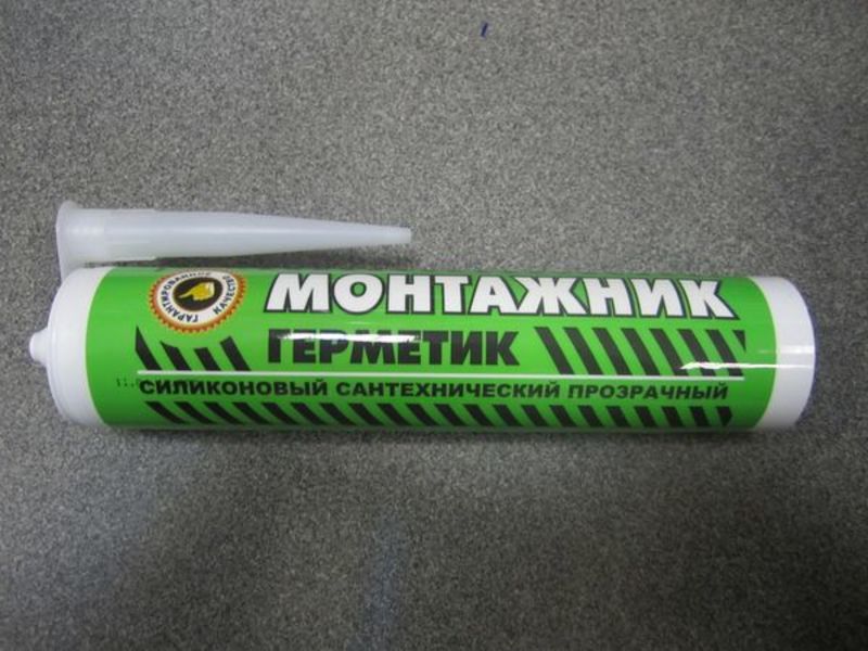 Герметик силиконовый сантехнический Монтажник прозрачный (24)
