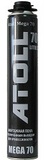 Пена монтажная ПРОФ ATOLL MEGA 70л 900мл (1050г) (12)