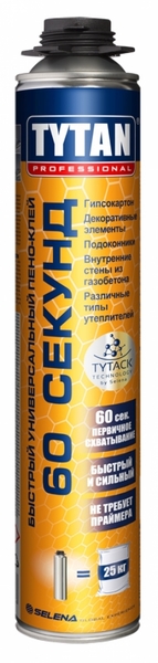 Титан  Professional быстрый пено-клей 60 секунд 26296