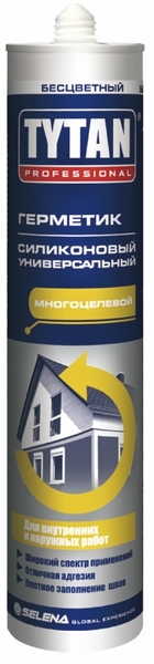 Титан герметик Professional силиконовый универсальный бесцветный 310мм*12 06388