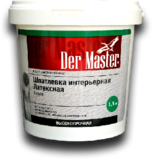 Шпаклевка интерьерная В-Д латексная 1.5кг (6) DER MASTER 