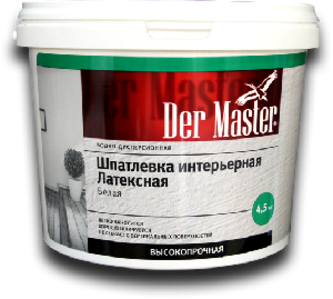 Шпаклевка интерьерная В-Д латексная 4.5кг (4) DER MASTER 