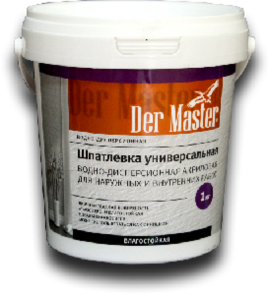 Шпаклевка универсальная д/нар/внутр 1кг (9) DER MASTER 