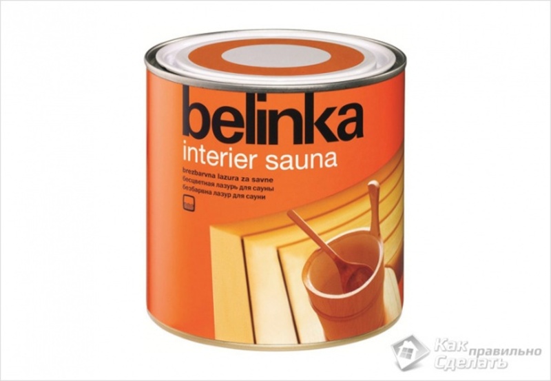 Belinka INTERIER SAUNA 0.75л Лазурное  покрытие для защ. древ в саунах