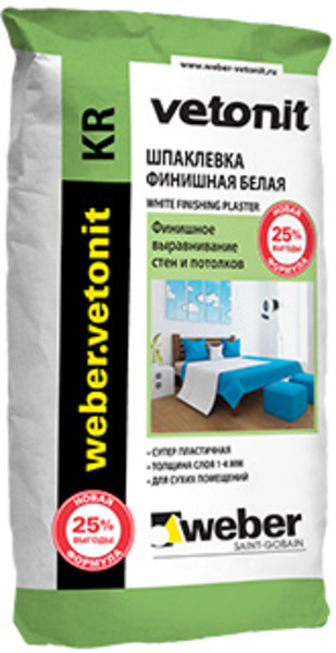 Вебер ветонит КР  шпатлевка финишная 20кг АКЦИЯ