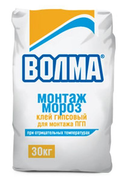 Смесь сухая гипсовая монтажная, "Волма-монтаж", морозостойкий, 30кг, Россия