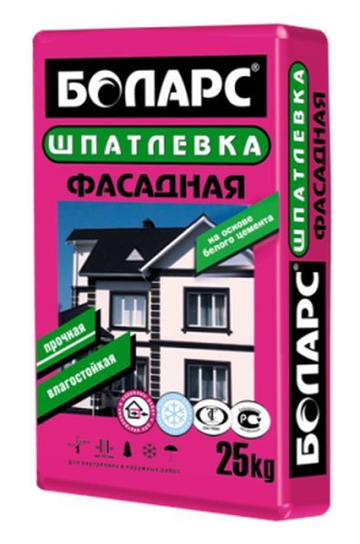 Шпатлевка фасадная Боларс, 25 кг, Россия